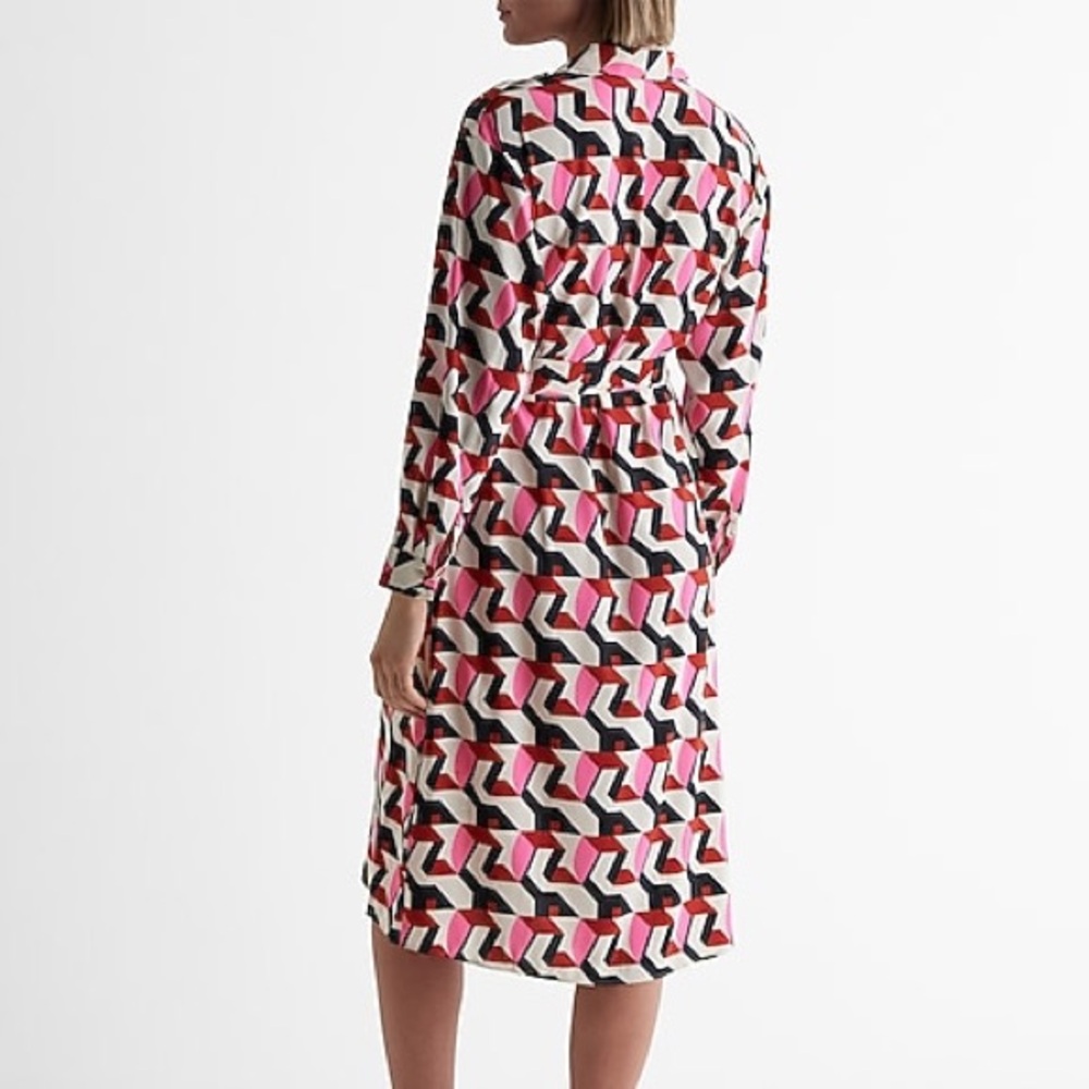 Express Multicolor Geometric Dress - Picture 2 of 9